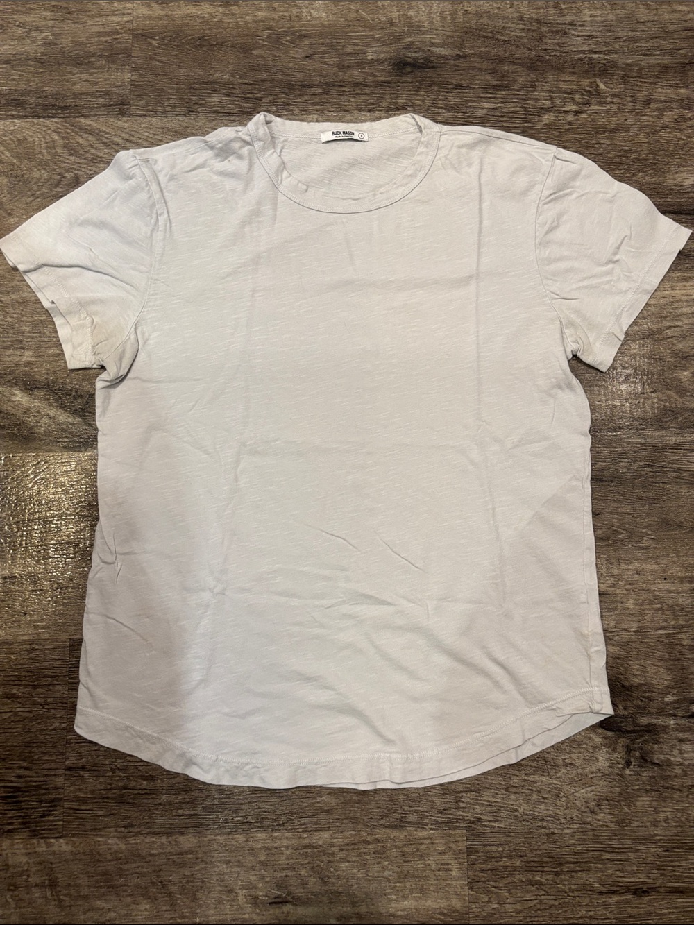 Buck Mason White Short Sleeve Crewneck Tee